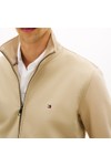 Tommy Hilfiger Mens Beige Essential Intechno Zip Through Sweatshirt