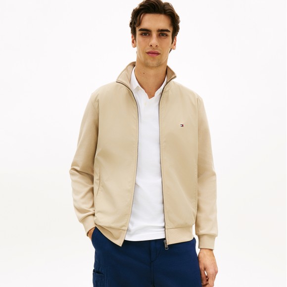 Tommy Hilfiger Mens Beige Essential Intechno Zip Through Sweatshirt main image