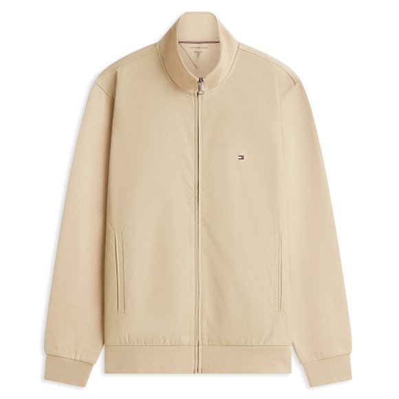 Tommy Hilfiger Mens Beige Essential Intechno Zip Through Sweatshirt