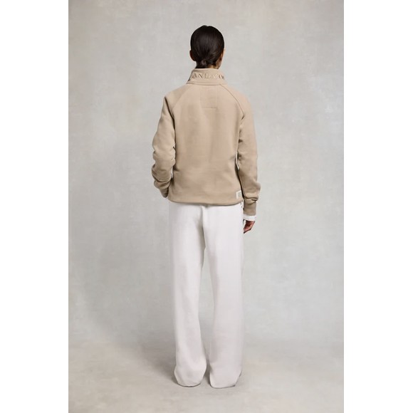 Holland Cooper Womens Beige Sporting Goods Zip Henley Sweatshirt #3