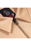 Luke 1977 Mens Beige Euphonic Modal Zip Polo Shirt