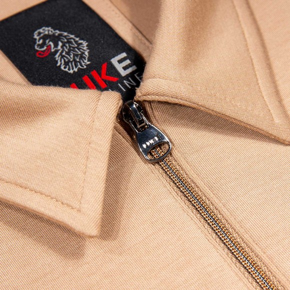 Luke 1977 Mens Beige Euphonic Modal Zip Polo Shirt main image