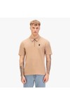 Luke 1977 Mens Beige Euphonic Modal Zip Polo Shirt