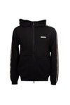 EA7 Emporio Armani Mens Black Interlock Full Zip Hooded Sweatshirt