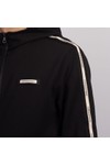 EA7 Emporio Armani Mens Black Interlock Full Zip Hooded Sweatshirt