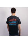 Replay Mens Blue Front and Back Logo Print T-Shirt