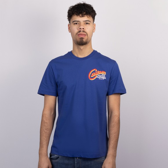 Replay Mens Blue Vintage Print T-Shirt