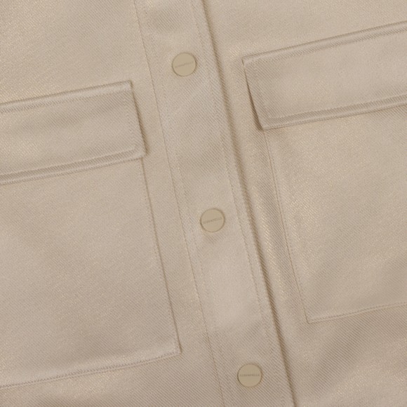 Rino & Pelle Womens Gold Hevi Cropped Bomber Jacket #3