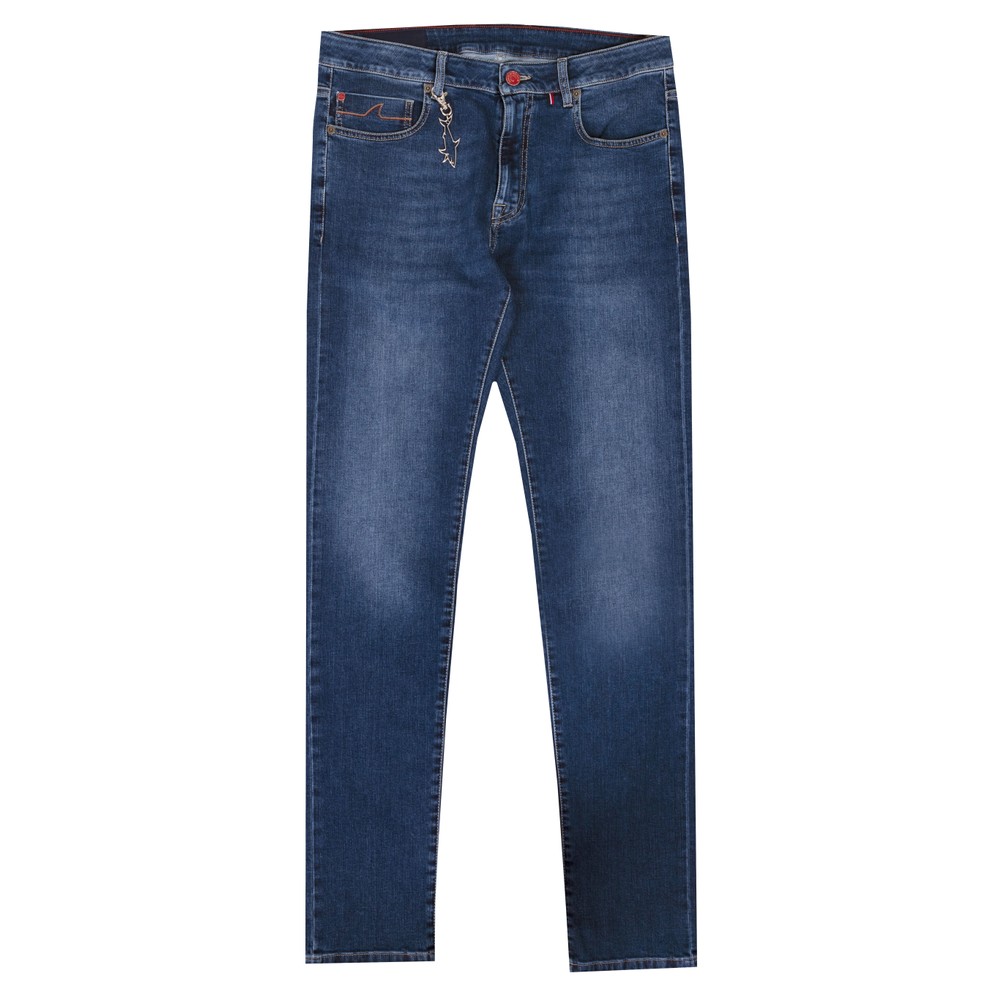 Red Rivet Tapered Jean