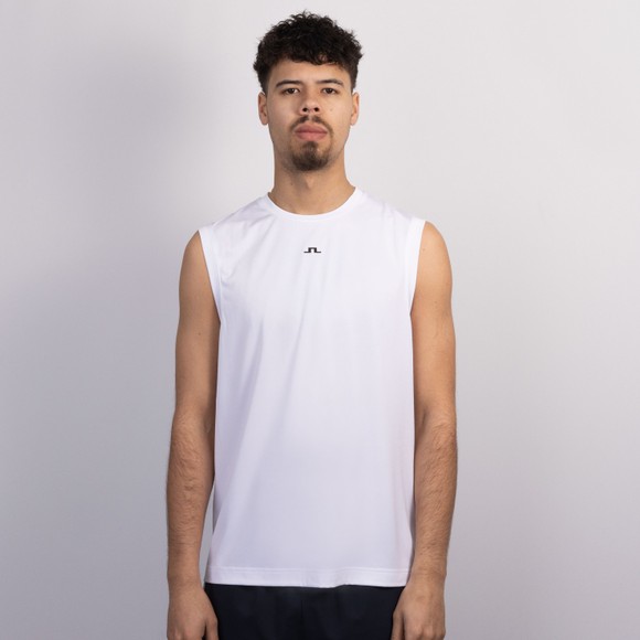 J.Lindeberg Mens White Xander Sleeveless T Shirt #3