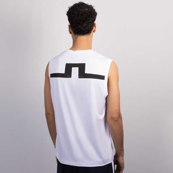 J.Lindeberg Mens White Xander Sleeveless T Shirt #2
