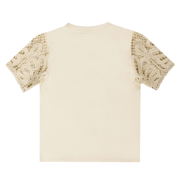 Rino & Pelle Womens Off-White Joney Short Sleeve Top #3