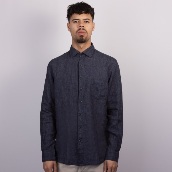 Rodd & Gunn Mens Blue Coromandel L/S Linen Shirt