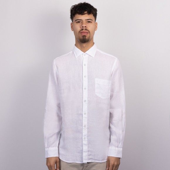 Rodd & Gunn Mens White Coromandel L/S Linen Shirt