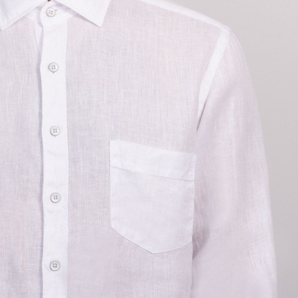 Rodd & Gunn Mens White Coromandel L/S Linen Shirt main image