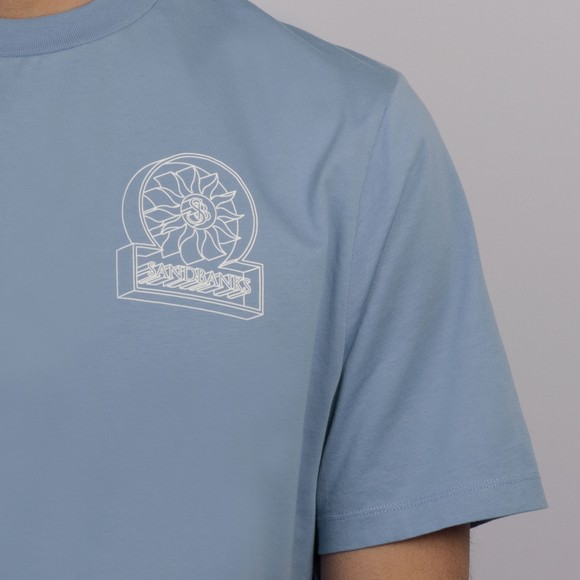 Sandbanks Mens Blue 3D Logo Print T Shirt #4