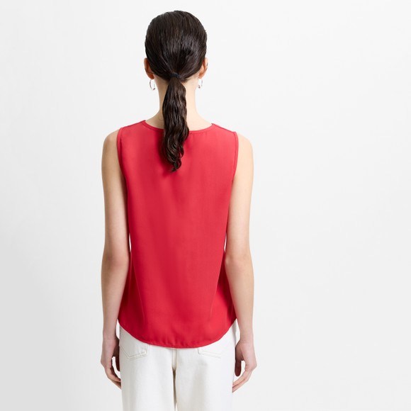 French Connection Womens Red Mila Georgette Front Twist Top #4