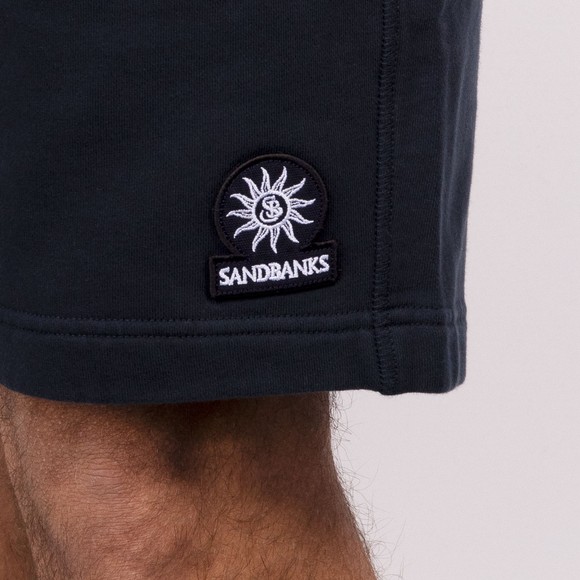 Sandbanks Mens Blue Badge Logo Zip Pocket Sweatshorts #3
