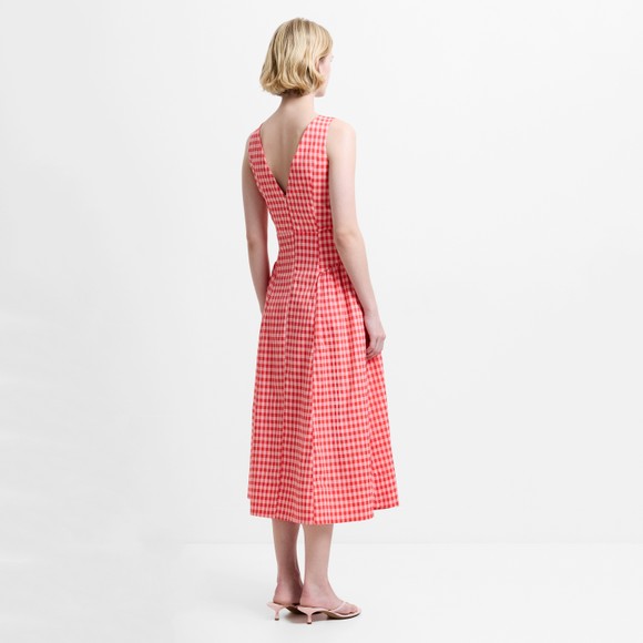 French Connection Womens Red Sheila Voluminous Midi Dress #4