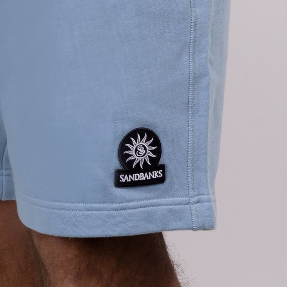 Sandbanks Mens Blue Badge Logo Zip Pocket Sweatshorts #3