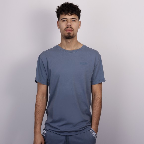 Moschino Mens Blue Active Washed Tape Shoulder T Shirt #3