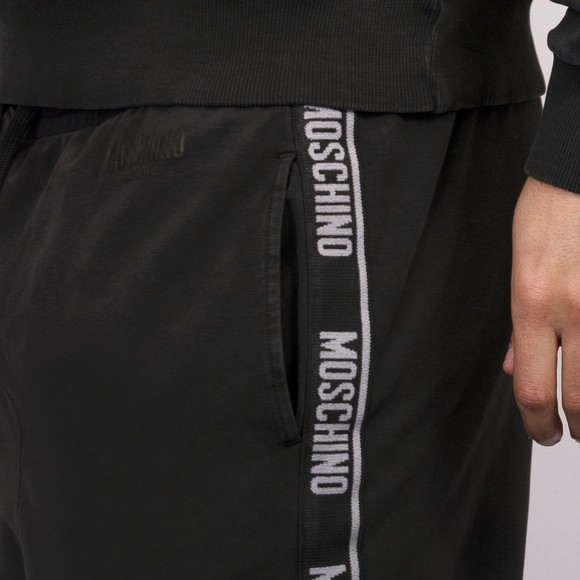 Moschino Mens Black Active Washed Tape Leg Jogger #3