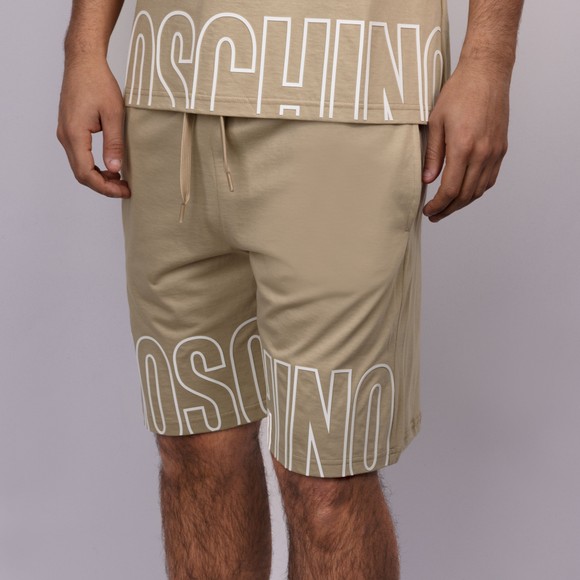 Moschino Mens Off-White Active Big Logo Light Jersey Shorts #3