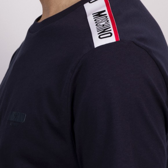 Moschino Mens Blue Active Tape Shoulder T Shirt #3