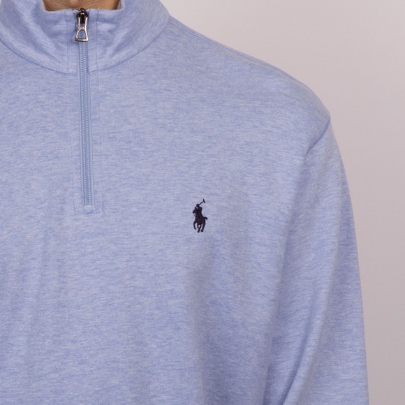 Polo Ralph Lauren Mens Blue Luxury Jersey Half Zip Sweatshirt #3
