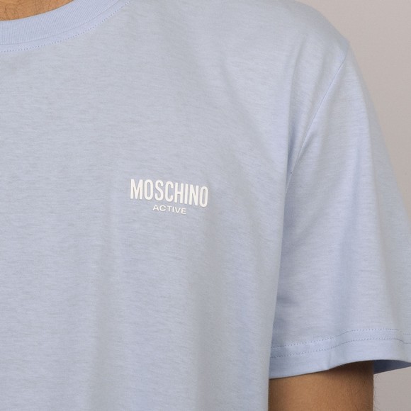 Moschino Mens Blue Active Big Logo T Shirt #3