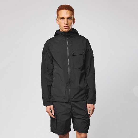 Weekend Offender Mens Black Temara Technical Windbreaker