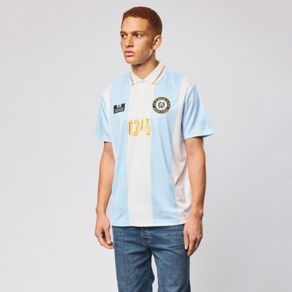 Weekend Offender Mens Blue Moulay Football Shirt