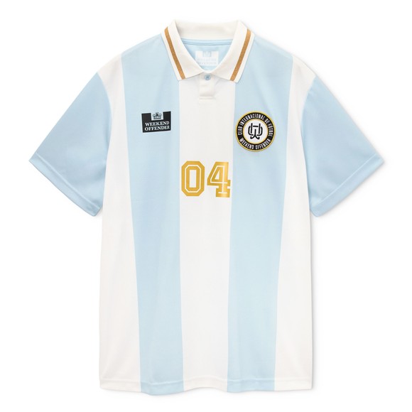 Weekend Offender Mens Blue Moulay Football Shirt