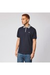 Weekend Offender Mens Blue Tipasa Jacquard Rib Polo Shirt