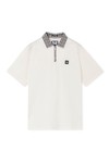 Weekend Offender Mens Off-White Tipasa Jacquard Rib Polo Shirt