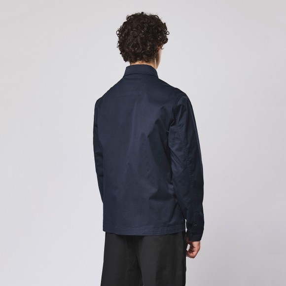 Weekend Offender Mens Blue Jerada Relaxed Cotton Overshirt main image