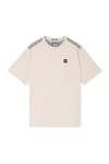 Weekend Offender Mens Grey Medea Shoulder Detail T-Shirt