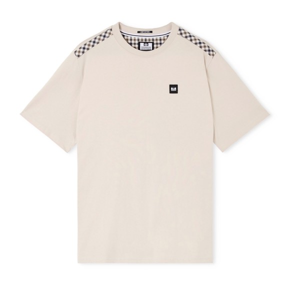 Weekend Offender Mens Grey Medea Shoulder Detail T-Shirt