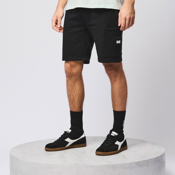Weekend Offender Mens Black Hawkins Sweat Short