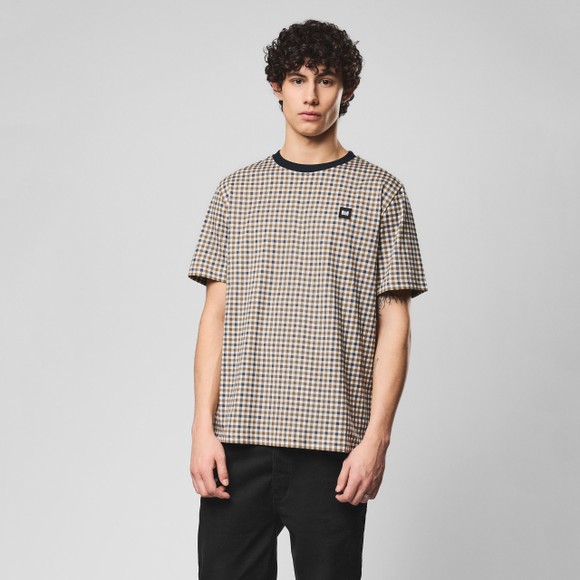 Weekend Offender Mens Multicoloured Trimmer Full Check T-Shirt