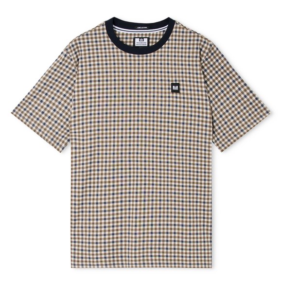 Weekend Offender Mens Multicoloured Trimmer Full Check T-Shirt