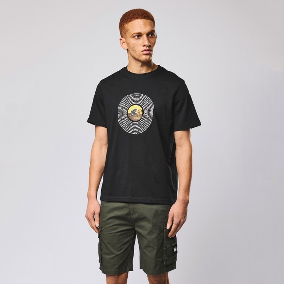 Weekend Offender Mens Black Wansdown Spiral Dog Logo T-Shirt