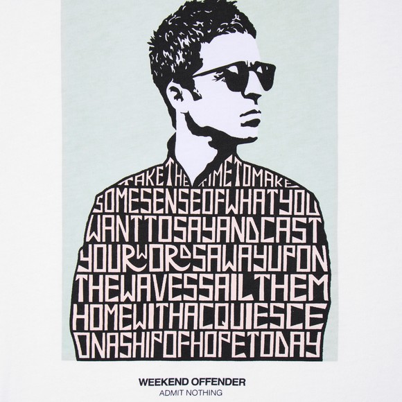 Weekend Offender Mens White Camden Graphic T-Shirt main image