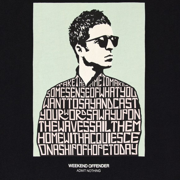 Weekend Offender Mens Black Camden Graphic T-Shirt main image