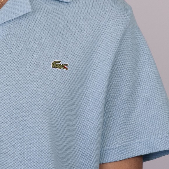 Lacoste Mens Blue Cotton Linen Blend Polo Shirt #3