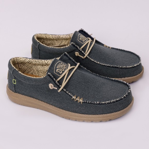 Hey Dude Mens Blue Wally Braided Shoe