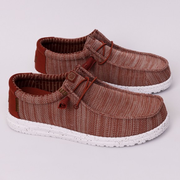 Hey Dude Mens Red Wally Stretch Sox