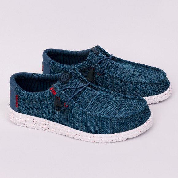 Hey Dude Mens Blue Wally Stretch Sox