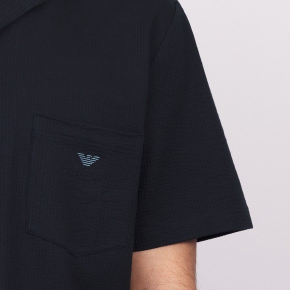 Emporio Armani Mens Blue Jersey S/S Shirt #3