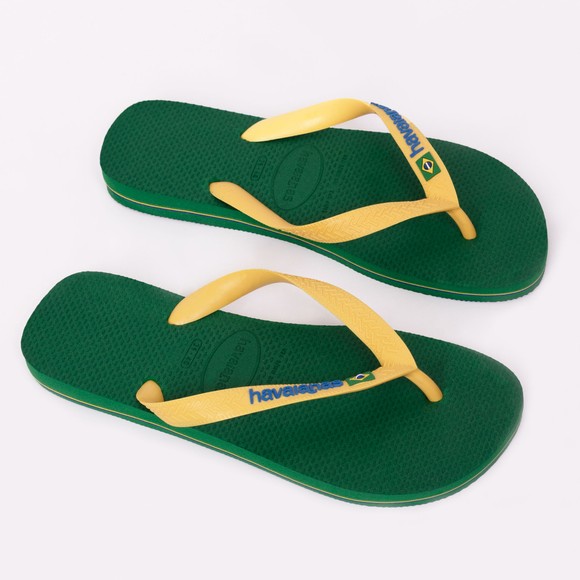 Havaianas Unisex Green Brazil Logo Flip Flop